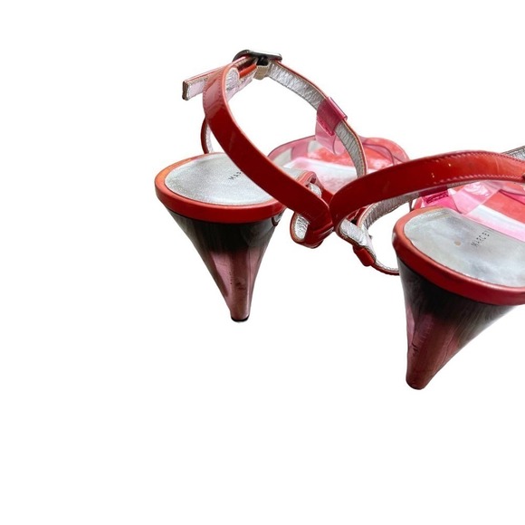 Marc By Marc Jacobs Strappy Sandals Cone Heel Red Women's Size 40 - Picture 4 of 9